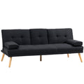 Schlafsofa, G?stebett, verstellbare R¨¹ckenlehne, klappbarer Tisch, 181x77x78 cm, Schwarz