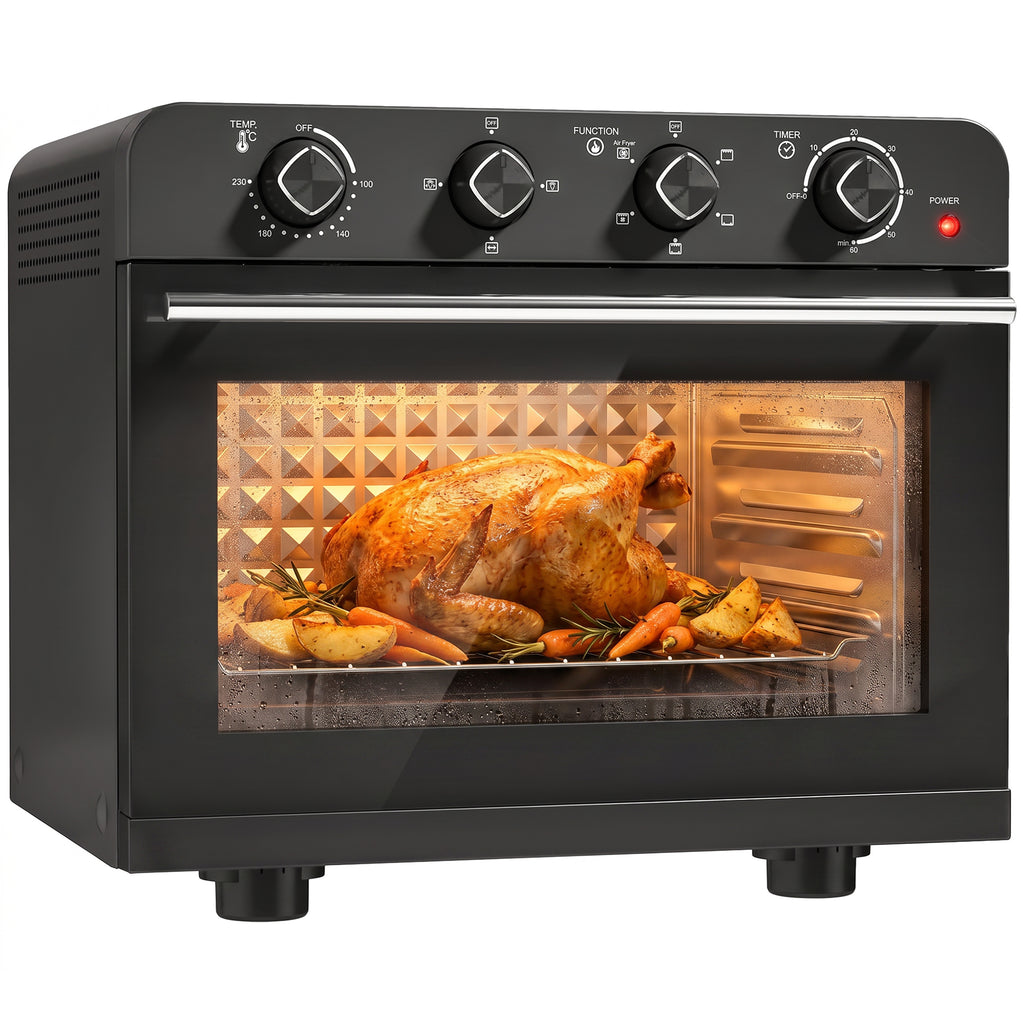 Heißluftfritteuse 36 Liter Mini Backofen mit Umluft, Backblech, Rost