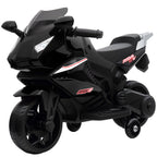 Elektro-Motorrad f¨¹r Kinder, Hupe, Scheinwerfer, Musikfunktion, 2,5 km/h, Schwarz