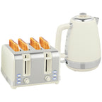 Wasserkocher- und Toaster-Set, 1,7 L, 2200W, Strix Thermostat, Filter, 4-Schlitz-Toaster, 7 Br?unungsstufen, Kr¨¹melfach