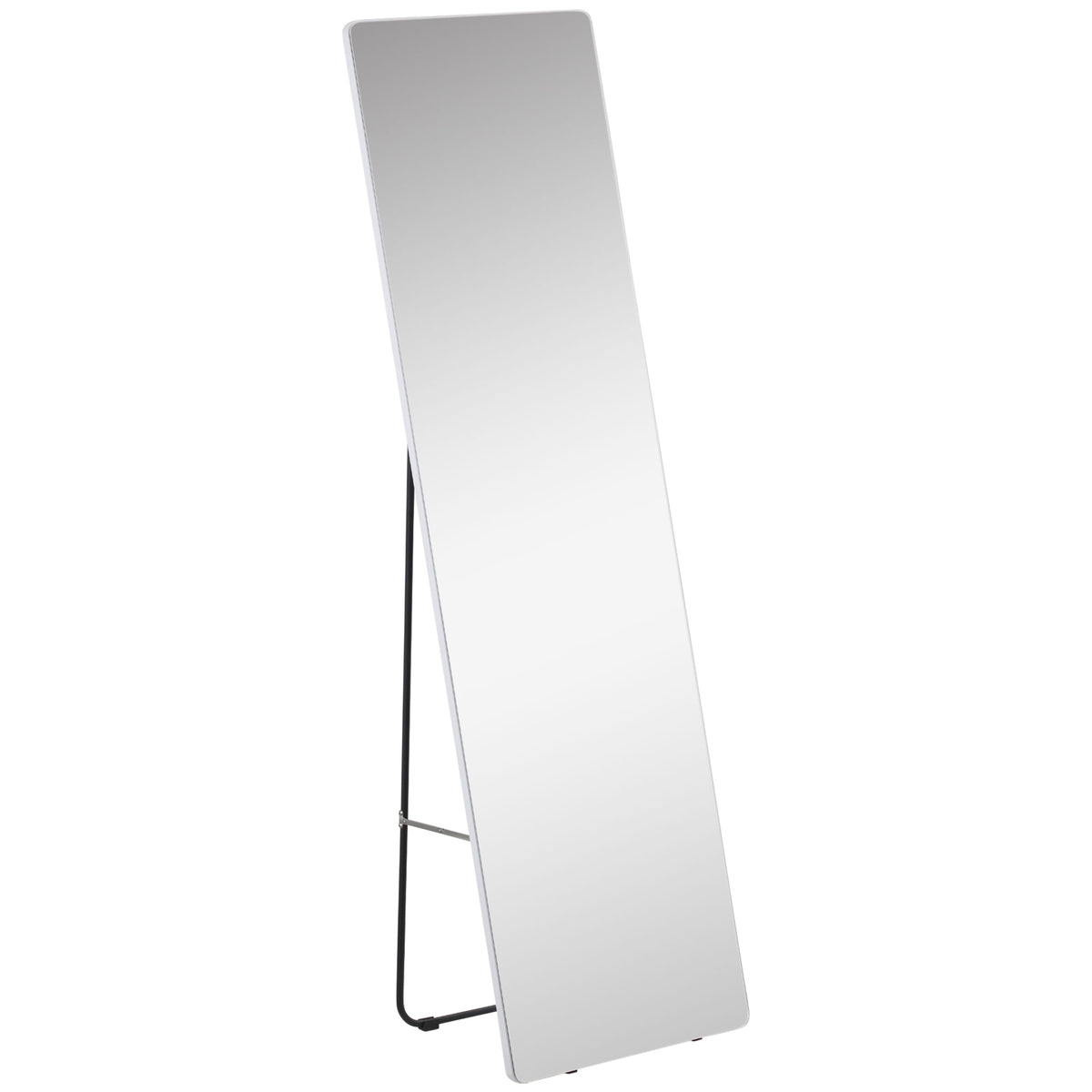 Standspiegel Wandspiegel Ganzkörperspiegel, Aluminium, 45 cm x 37 cm x 158,5 cm, Silber